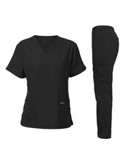 SHOWLU FASHION STORE Black / XXL Beauty Salon Uniform Medical Clothes Scrub Suit Uniformes Tshirts Short Sleeve Dhypocrate Medical Work Clothes Nurse Blouses