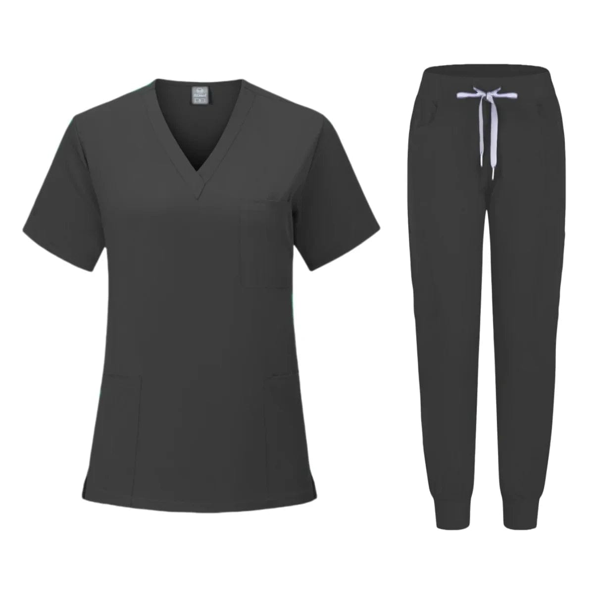 SHOWLU FASHION STORE Black / XXL Hot Sale Anti Wrinkle Washable Soft Fabric Nurse Scrubs Hospital Uniform Medical Scrubs Women Jogger Scrubs Sets Pair