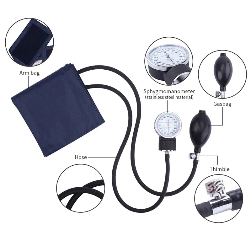  Showlu Fashion Store Blood Pressure Set / CHINA Manual Blood Pressure Monitor Diastolic Sphygmomanometer BP Tensiometer Blood Pressure Sphygmomanomete Cuff Home Health Monitor