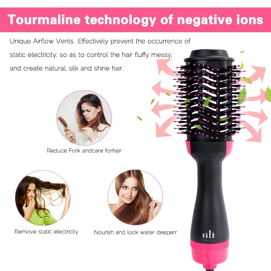 Showlu Fashion Store Blow Dryer Brush Drying Hair Dryer Brush One-Step Hot Air Brush And Volumizer 3 In 1 Styling Tools Brush Hair Dryers For Women