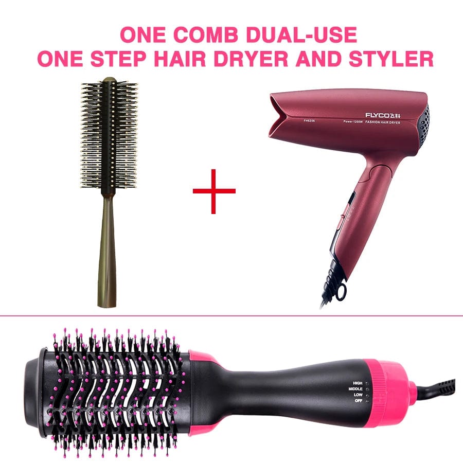 Showlu Fashion Store Blow Dryer Brush Drying Hair Dryer Brush One-Step Hot Air Brush And Volumizer 3 In 1 Styling Tools Brush Hair Dryers For Women