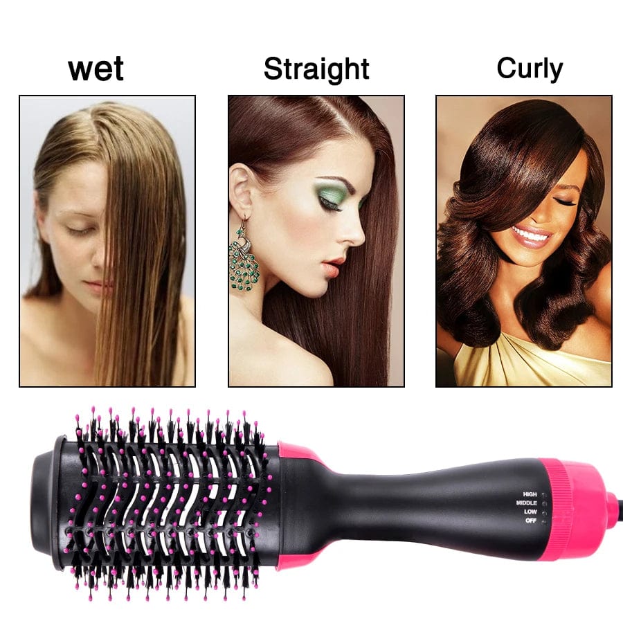 Showlu Fashion Store Blow Dryer Brush Drying Hair Dryer Brush One-Step Hot Air Brush And Volumizer 3 In 1 Styling Tools Brush Hair Dryers For Women