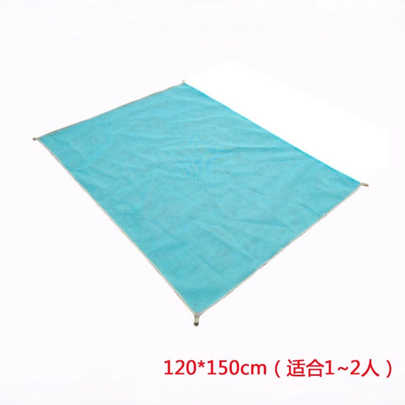  Showlu Fashion Store Blue -120*150cm(Send ground nails) Sand Free Mat New Arrival Magic Sand Leakage Beach Mat Outdoor Oversized Camping Seaside Travel Beach Mat