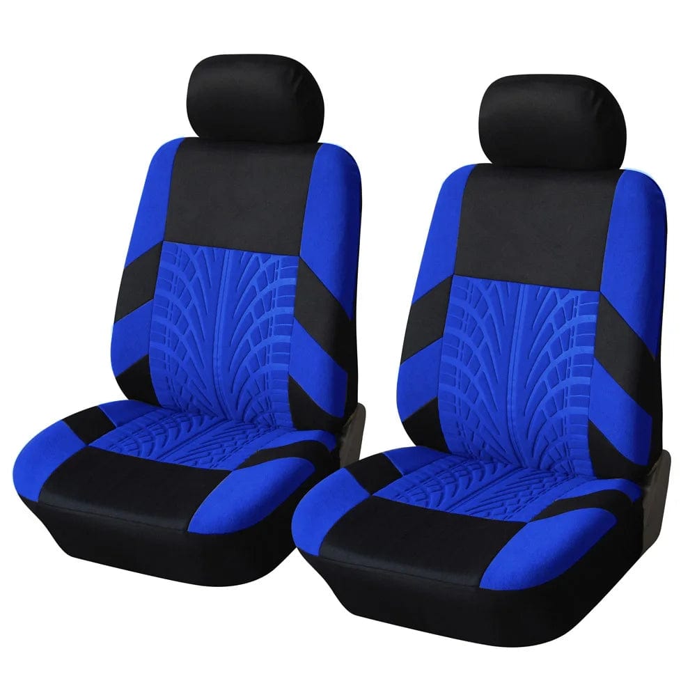 Showlu Fashion Store Blue-2Piece ATZQOU Embroidery Car Seat Covers Set Polyester Universal Fit Most Cars Truck SUV Van Front Rear Protector