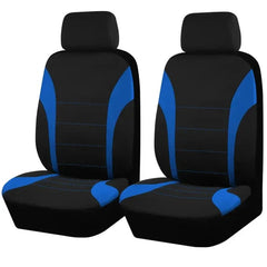  Showlu Fashion Store Blue-2seat Four Season Universal Car  Front/Rear Seat Cover Polyester Fabric Protect Seat Covers Safe Truck Van SUV Seat Protecto Accessory