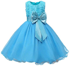 Showlu Fashion Store Blue / 3T Baby Kids Tutu Birthday Princess Party Dress for Girls Infant Lace Children Elegant Dress Clothing for Girl Baby Girls Clothes