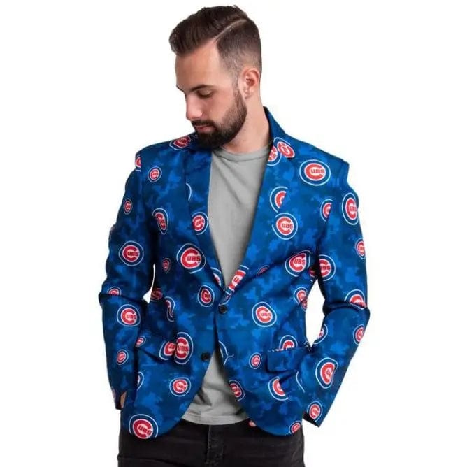 SHOWLU FASHION STORE Blue Blazer / L Jacket for Men Party Blue Animal Print Menswear Coats High Quality Man Suits and Blazers Fashion 2024 Fashionable Clothing New