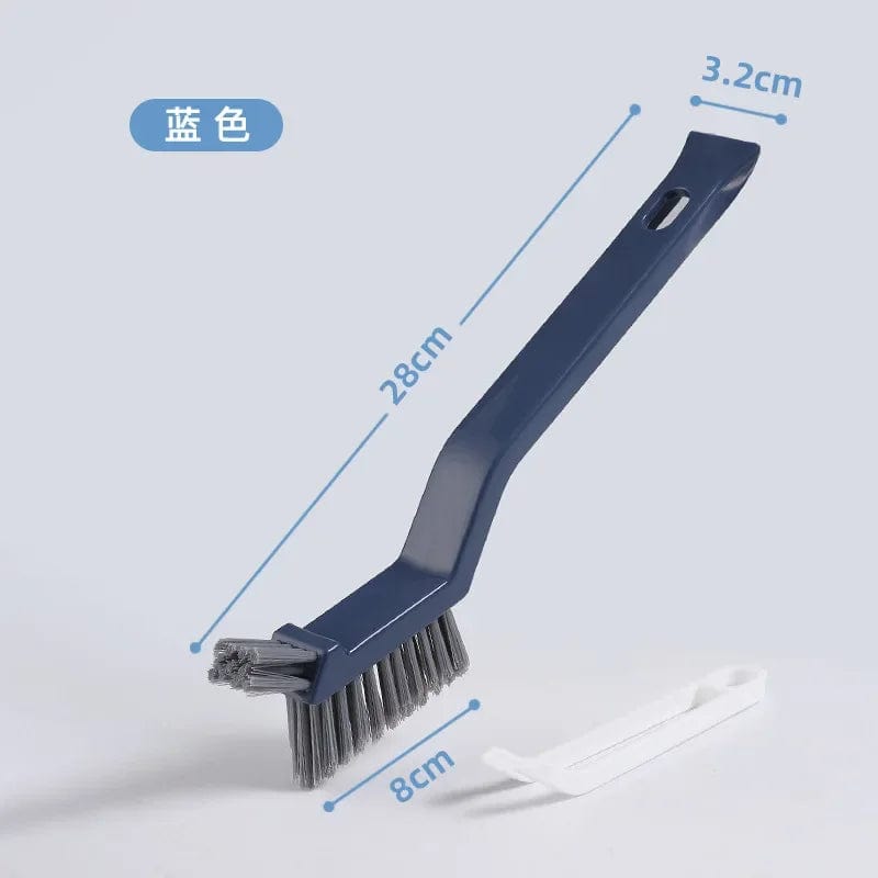 SHOWLU FASHION STORE Blue Effective Cleaning Brush for Corners and Gaps - 2-in-1 Multipurpose Bathroom and Floor Tiles Cleaning Brush