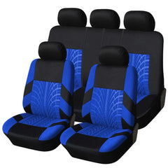 Showlu Fashion Store Blue-Full set ATZQOU Embroidery Car Seat Covers Set Polyester Universal Fit Most Cars Truck SUV Van Front Rear Protector