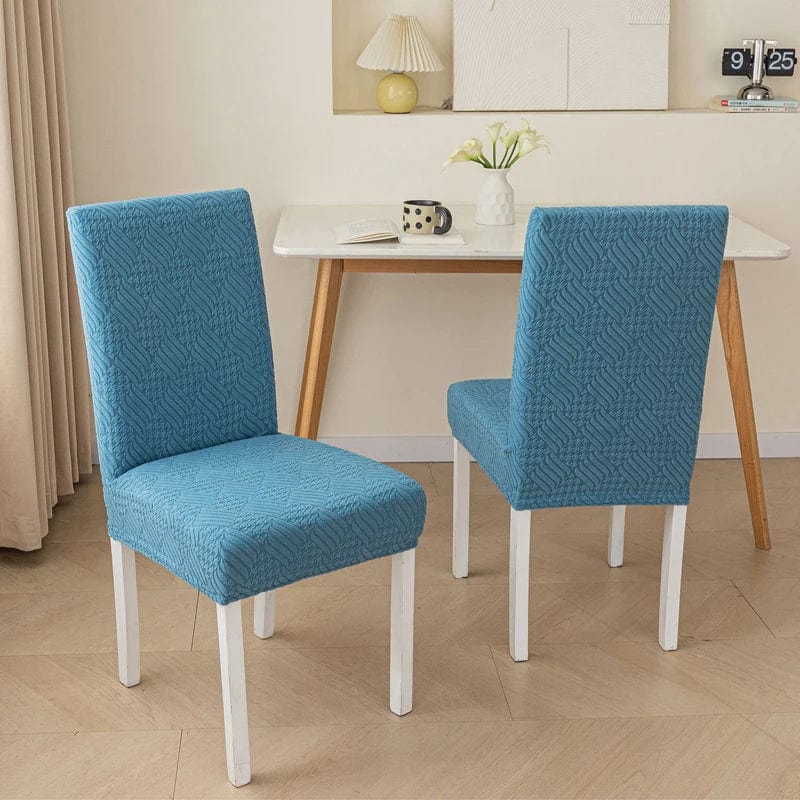 Showlu Fashion Store blue / one size / CHINA 2024 New Soft Plaid Velvet Chair Covers Thickened Spandex Table Chair Cover Stretch Slipcove For Dining Elastic Home Textiles