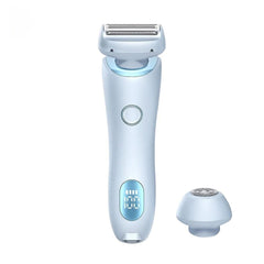 SHOWLU FASHION STORE Blue Painless Hair Removal At Home, 2 In 1 Electric Shaver Razors For Women, Bikini Trimmer For Pubic Hair, Wet & Dry Electric Shaver