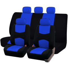 Showlu Fashion Store Blue Set AUTO PLUS Car Seat Covers Universal Fit Most Car, SUVs, Vans Polyester Mesh Fabric Car Seat Cushion Car Accessories Interior