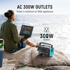 SHOWLU FASHION STORE Blue / United States Portable Power Station Lithium Battery Emergency Backup Power Source Solar Generator Outlets USB-C PD Output Outdoor Generator