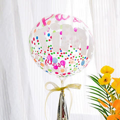  Showlu Fashion Store Bobo Ball-TIME Panparty Birthday Bounce Ball Printed Ball Font Cartoon Transparent Ball Party Balloon Birthday Party Hundred Days Young Adult Heart