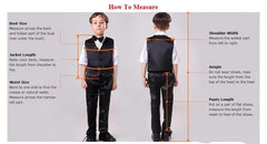 Showlu Fashion Store Boy Suits Costume 3 Pieces Child Ivory Jacquard Jacket Sets Flower Boys Formal Party Suit Kids Wedding Suit Tuxedo