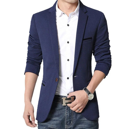 SHOWLU FASHION STORE Brand Men's Casual Blazer 2024 Autumn New Fashion Slim Business Suit Coat Gentleman High-quality Men's Clothing Homme M~5XL