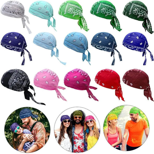 SHOWLU FASHION STORE Breathable Cooling Bicycle Headscarf New Quick Dry Bandana Pirate Cap Helmet Liner Cycling Hat Headband for Men and Women