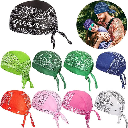 SHOWLU FASHION STORE Breathable Cooling Bicycle Headscarf New Quick Dry Bandana Pirate Cap Helmet Liner Cycling Hat Headband for Men and Women