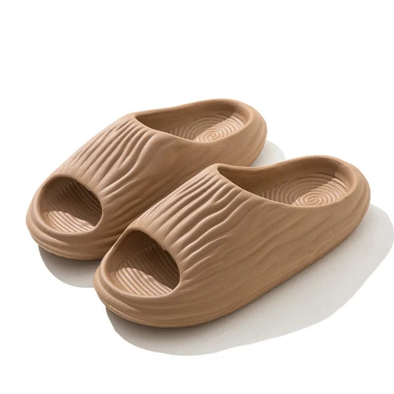  Showlu Fashion Store Brown / 44-45(fit 43-44) Couple Non Slip EVA Soft Sole Slippers Women Summer Beach Sandals Bathroom Home Flat Shoes Indoor & Outdoor Slippers for Men