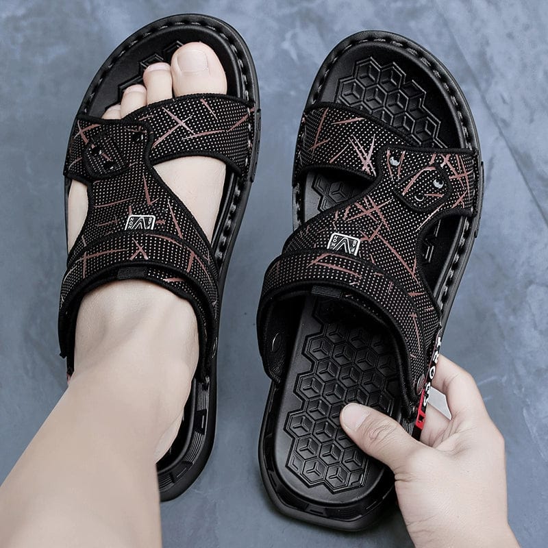  Showlu Fashion Store Brown / EUR44 Summer Non-Slip Wear-Resistant Vietnam Sports Casual Sandals