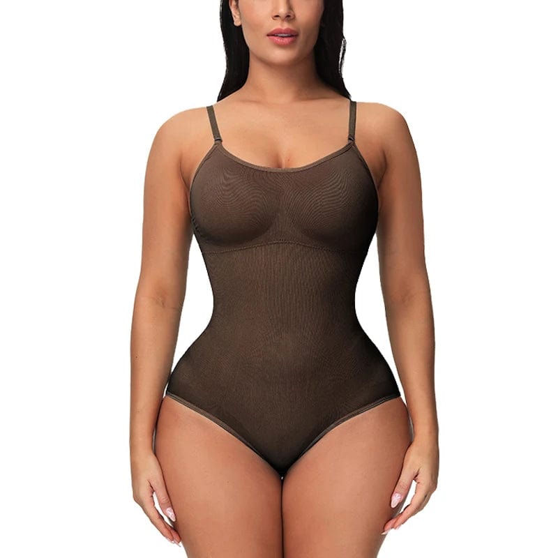 Showlu Fashion Store Brown / XS Bodysuit Shapewear Women Full Body Shaper Tummy Control Slimming Sheath Butt Lifter Push Up Thigh Slimmer Abdomen Shapers Corset