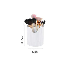  Showlu Fashion Store Brush barrel white Luxury Desktop Cosmetics Storage Box Dust-proof Makeup Organizer For Cotton Pads Swabs Bathroom Jewelry Organizer for Cosmetics