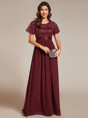  Showlu Fashion Store Burgundy / 22 Glamour Redefined Dress