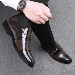 SHOWLU FASHION STORE Business Dress Men Shoes Formal Slip on Dress Shoes Mens Oxfords Footwear High Quality Leather Shoes for Men Loafers