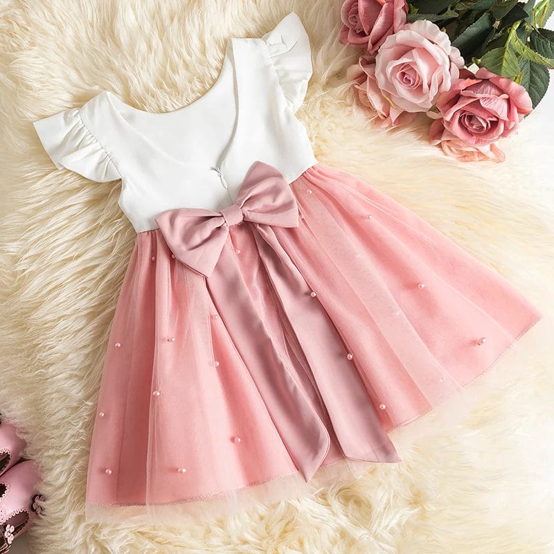  Showlu Fashion Store C00750-F / 9M Toddler Girl Party Princess Dress for First Communion Baptism Clothes Formal Occasion Elegant Sleeveless for Flower Girls Dress