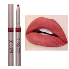  Showlu Fashion Store C02 Nude Brown Lipliner Pen Waterproof Sexy Red Matte Contour Tint Lipstick Lasting Non-stick Cup Lipliner Pen Lips Makeup Cosmetic