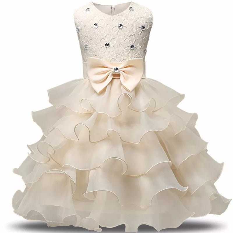  Showlu Fashion Store C47-HU / 3T Flower Girl Dress For Wedding Baby Girl 3-8 Years Birthday Outfits Children's Girls First Communion Dresses Girl Kids Party Wear