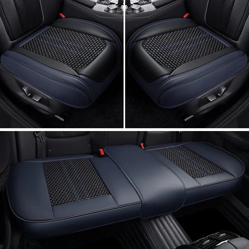 Showlu Fashion Store Car Seat Protector Cover Breathable PU Leather Driver Seat Non-slip Cushion Universal Size Luxury Car Interior Seat Mat Decorate