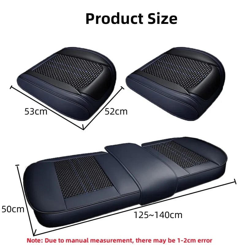 Showlu Fashion Store Car Seat Protector Cover Breathable PU Leather Driver Seat Non-slip Cushion Universal Size Luxury Car Interior Seat Mat Decorate