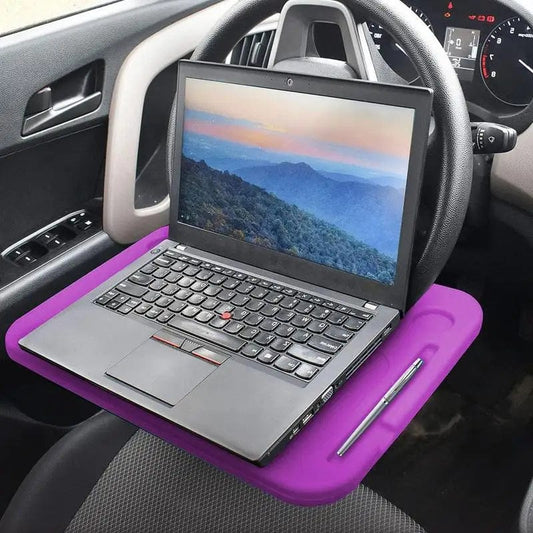 Showlu Fashion Store Car Steering Wheel Desk Multi-functional Portable Car Laptop Table Food Steering Wheel Tray Fits Most Vehicles Steering Wheels