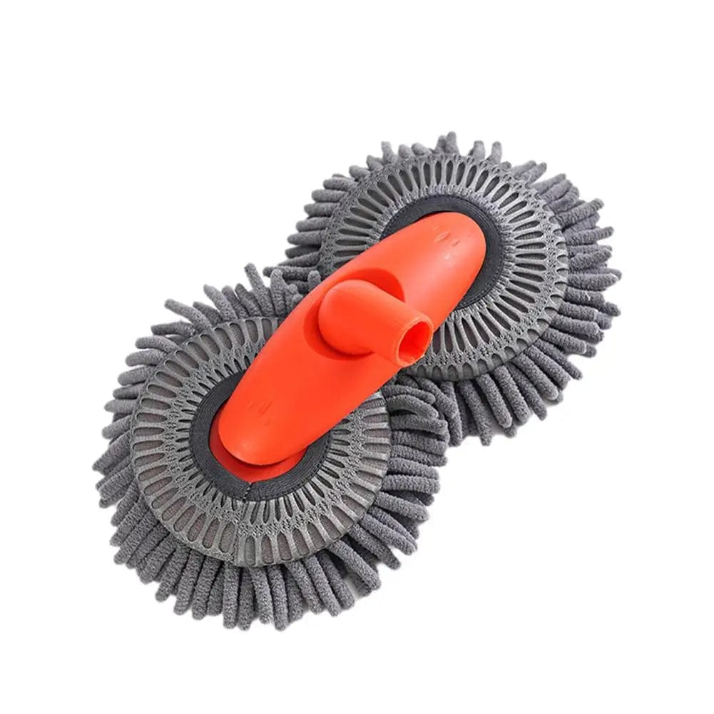 SHOWLU FASHION STORE Car Washer Mop Foam Wash Chenille Brush Double Brush Telescopic Roof Head Mops Maintenance Cleaning Window Three-Section E6O8