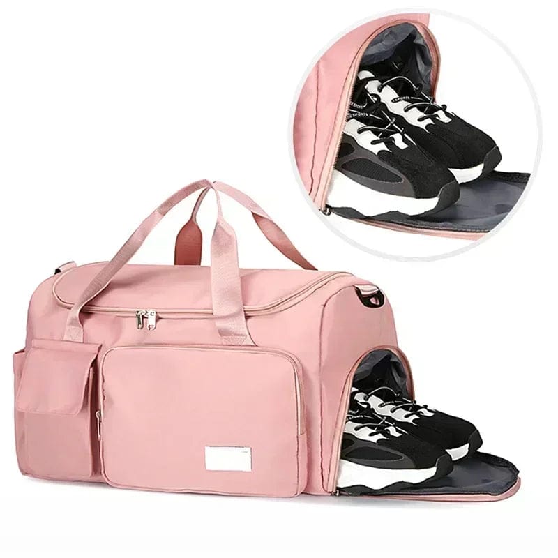 SHOWLU FASHION STORE Carry On Travel Bag Large Capacity Gym Bag Weekender Overnight Duffle Bags With Shoe Compartment Sports Fitness Bags for Women