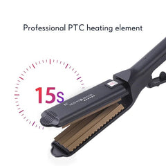 Showlu Fashion Store Ceramic Crimper Iron For Fluffy Hairstyle Curling Iron Corrugation Plate Crimper Hair Irons Anti Static Hair Crimping Iron