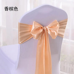 SHOWLU FASHION STORE Champagne / 10 pcs 10/100pcs Satin Chair Bow Sashes Wedding Chair Knots Ribbon Butterfly Ties For Party Event Hotel Banquet Home Decoration