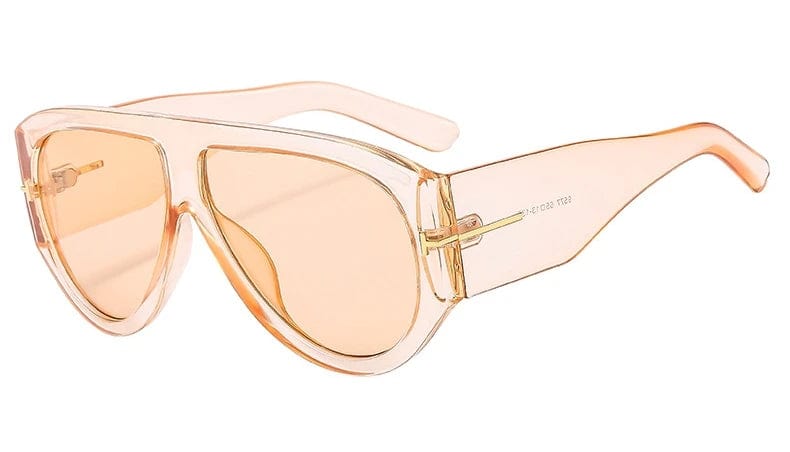 Oversized pilot sunglasses for women with gradient lenses and thick frame, luxury UV400 shades, stylish retro design by Showlu Fashion.