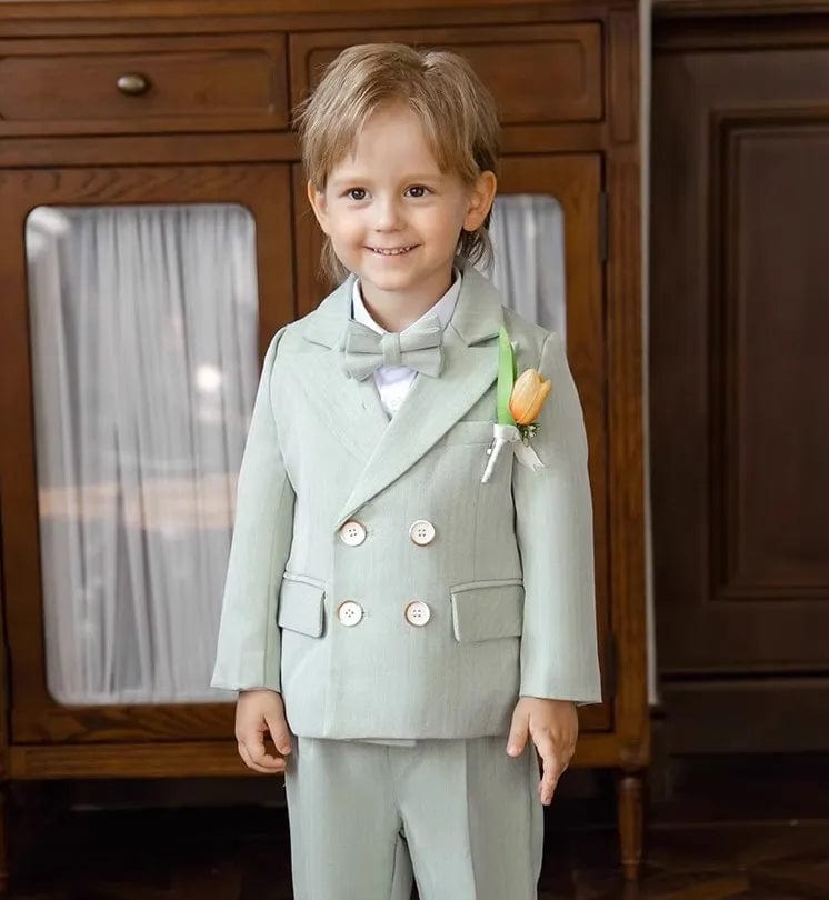 Showlu Fashion Store Children Pink Elegant Photography Suit Boys Piano Ceremony Costume Kids Birthday Wedding Party Dress Performance Stage Tuxedo