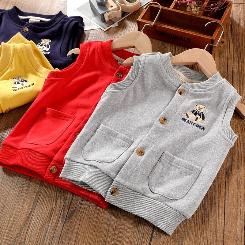 SHOWLU FASHION STORE Children's Cotton Fashionable Embroidered Cardigan Jacket