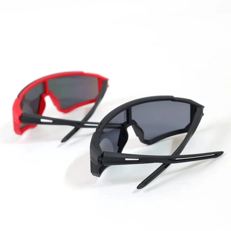 Colorful UV400 sports sunglasses for kids, Showlu Fashion Store, designed for outdoor cycling with protective lenses for boys and girls.