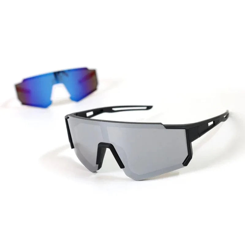 Colorful UV400 sports sunglasses for kids by Showlu Fashion, featuring stylish frames and protective lenses for outdoor cycling.