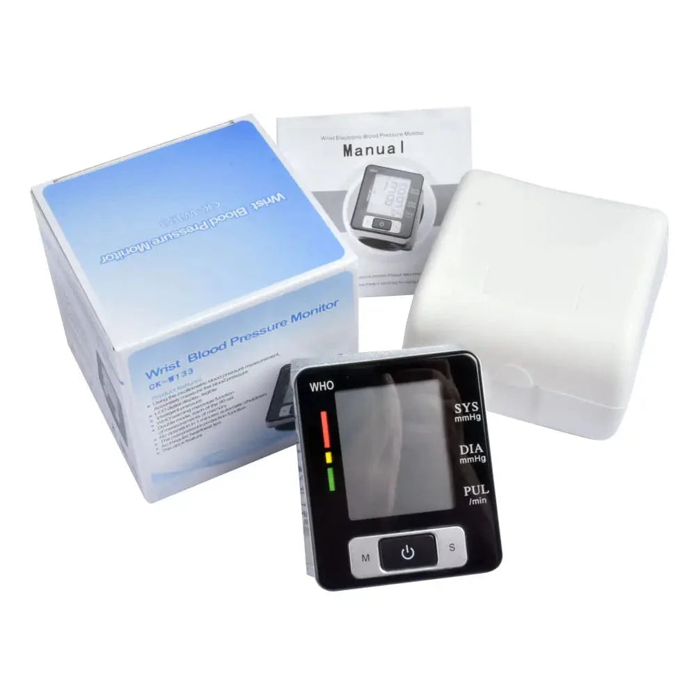 Digital wrist blood pressure monitor by SHOWLU FASHION STORE, high-accuracy electronic sphygmomanometer with cuff and display screen