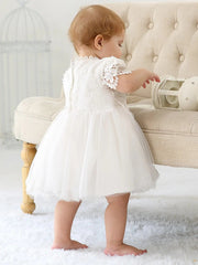 SHOWLU FASHION STORE Christening Gowns Baby Christening Dress Birthday Outfit for Baby Girls 3 Months Baby Dress