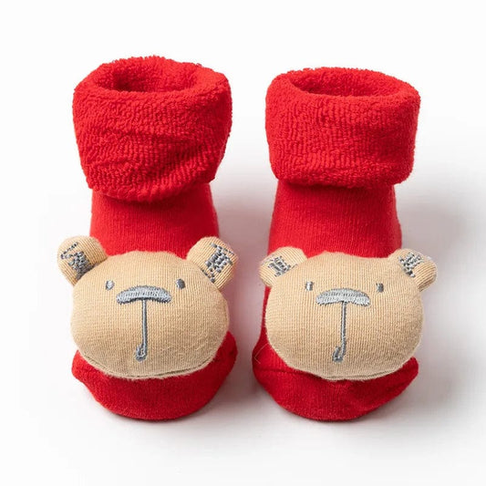 Showlu Fashion Store Christmas Baby Socks Baby Boys Girls Spring Autumn Winter Anti Slip Socks Infant Newborn Soft Cotton Floor Sock Cartoon Shoes