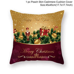 Showlu Fashion Store Christmas Cushion Cover Merry Christmas Decorations for Home 2023 Christmas Ornament Navidad Noel Xmas Gifts Happy New Year 2024