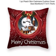 Showlu Fashion Store Christmas Cushion Cover Merry Christmas Decorations for Home 2023 Christmas Ornament Navidad Noel Xmas Gifts Happy New Year 2024