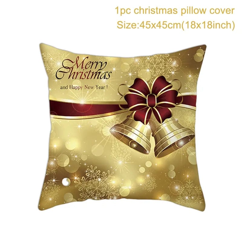 Showlu Fashion Store Christmas Cushion Cover Merry Christmas Decorations for Home 2023 Christmas Ornament Navidad Noel Xmas Gifts Happy New Year 2024