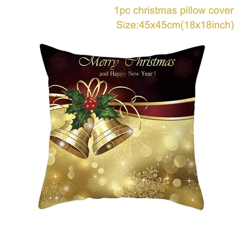 Showlu Fashion Store Christmas Cushion Cover Merry Christmas Decorations for Home 2023 Christmas Ornament Navidad Noel Xmas Gifts Happy New Year 2024